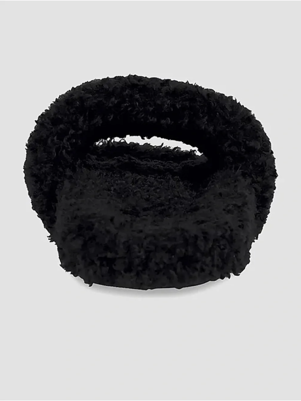 Balenciaga Black Fuzzy Slide Sandals